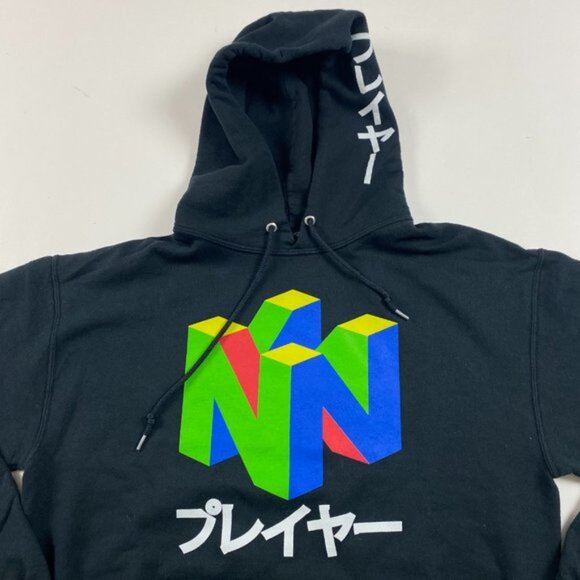 Nintendo 64 N64 Hoodie Mens Medium Hooded Sweatshirt - Picture 2 of 6